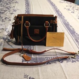 Dooney & Bourke Handbag, Black with Tan accents